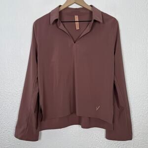 Indyeva Women's Frivola Long Sleeve Collared Shirt Size Small